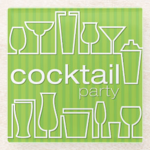 Dessous-de-verre En Verre Cocktail vert