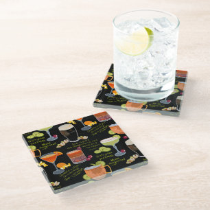 Dessous-de-verre En Verre Cocktails et contemplation