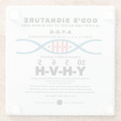 Dessous-de-verre En Verre Code ADN-YHVH (Dos)