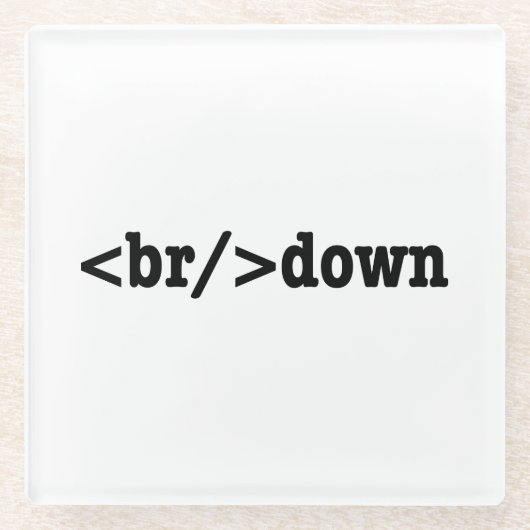 Dessous-de-verre En Verre code HTML (Devant)