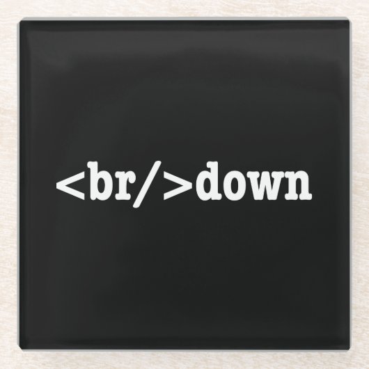 Dessous-de-verre En Verre code HTML (Devant)