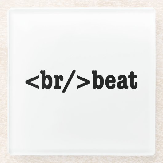 Dessous-de-verre En Verre code HTML breakbeat (Devant)