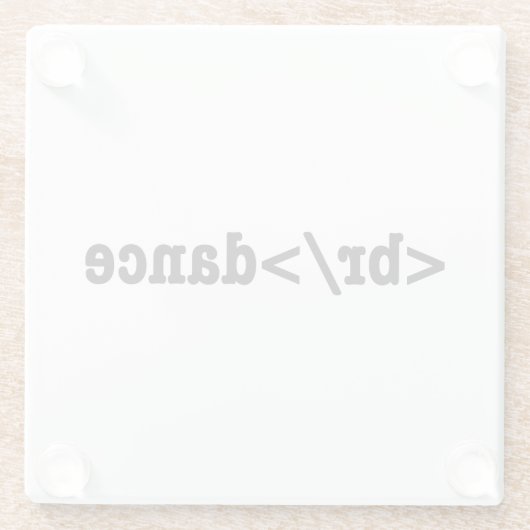 Dessous-de-verre En Verre code HTML de rupture (Dos)