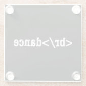 Dessous-de-verre En Verre code HTML de rupture (Dos)