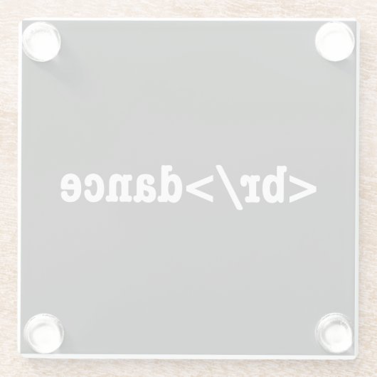 Dessous-de-verre En Verre code HTML de rupture (Dos)