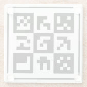 Dessous-de-verre En Verre code qr (Dos)