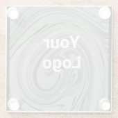 Dessous-de-verre En Verre Code QR personnalisé simple ajouter votre nom logo (Dos)