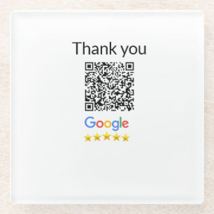 Dessous-de-verre En Verre Code QR simple minimaliste ajouter un logo nom de