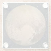 Dessous-de-verre En Verre Coeur de Pluto Starry Sky (Dos)
