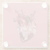 Dessous-de-verre En Verre Coeurs de dessous de verre (Dos)