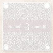 Dessous-de-verre En Verre Coeurs Mandal (Dos)