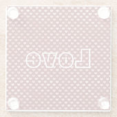 Dessous-de-verre En Verre Coeurs rouges roses Ombre (Dos)