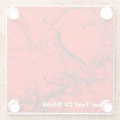 Dessous-de-verre En Verre Coeurs sensibles (Dos)