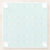 Dessous-de-verre En Verre Colibris turquoise (Dos)