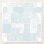 Dessous-de-verre En Verre Collage de patchwork : Mélange de Motif de surface (Dos)