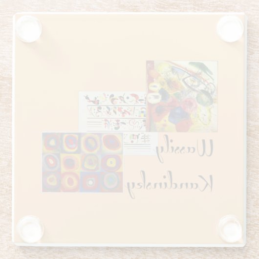 Dessous-de-verre En Verre Collage d'oeuvres populaires Kandinsky (Dos)