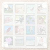 Dessous-de-verre En Verre Collage photo Carré classique (Dos)