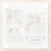 Dessous-de-verre En Verre Collage Photo & Grand-Mère Cuisine Toujours Ouvert (Dos)