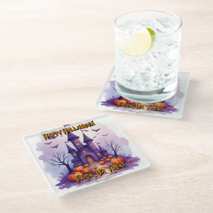 Dessous-de-verre En Verre Collection Moderne Halloween Épouvantable Mignonne