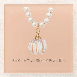 Dessous-de-verre En Verre Collier citrouille perle