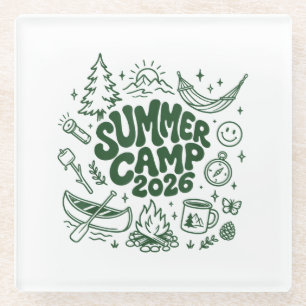 Dessous-de-verre En Verre Colonie de vacances 2026 Enfants Explorateur de la