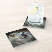 Dessous-de-verre En Verre Combat de loup (Incliné)