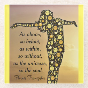 Dessous-de-verre En Verre COMME CI-DESSUS, AINSI CI-DESSOUS dessous de verre