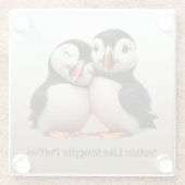 Dessous-de-verre En Verre Comme Les Puffins De Snugglin (Dos)