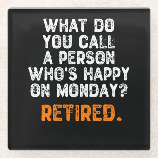 Dessous-de-verre En Verre Comment appelez-vous une personne qui est heureuse (Devant)