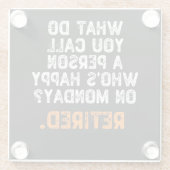 Dessous-de-verre En Verre Comment appelez-vous une personne qui est heureuse (Dos)