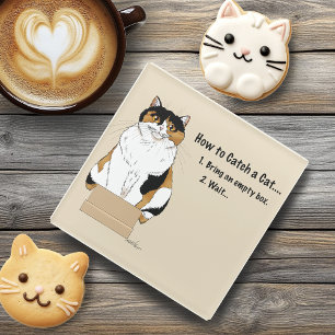 Dessous-de-verre En Verre Comment attraper un chat