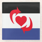 Dessous-de-verre En Verre Commutez la fierté (Devant)