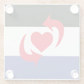 Dessous-de-verre En Verre Commutez la fierté (Dos)