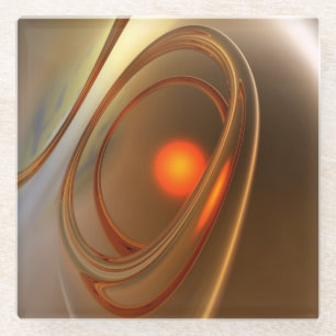 Dessous-de-verre En Verre Conception 3d Abstraite tendance et élégante