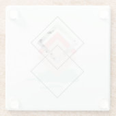 Dessous-de-verre En Verre Conception abstraite géométrique (Dos)