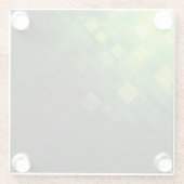 Dessous-de-verre En Verre Conception abstraite verte de technologie (Dos)