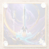 Dessous-de-verre En Verre "Conception cosmique visionnaire" (Dos)