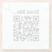 Dessous-de-verre En Verre Conception de code QR (Dos)