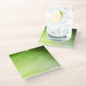 Dessous-de-verre En Verre Conception de feu vert dans le style de pointe (Incliné)