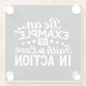 Dessous-de-verre En Verre Conception de la motivation chrétienne - Foi, Amou (Dos)