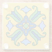 Dessous-de-verre En Verre Conception de mosaïque de l'île de Catalina (Dos)