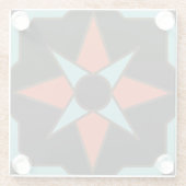 Dessous-de-verre En Verre Conception de mosaïque de l'île de Catalina (Dos)