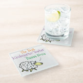 Dessous-de-verre En Verre Conception de moutons pour un enseignant de jardin (Incliné)