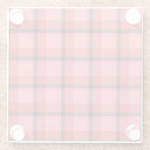 Dessous-de-verre En Verre Conception de tartan (Dos)