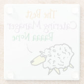 Dessous-de-verre En Verre Conception des moutons pour un chef de traiteur De (Dos)