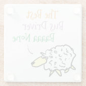 Dessous-de-verre En Verre Conception des moutons pour un Dessous de verre en (Dos)