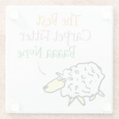 Dessous-de-verre En Verre Conception des moutons pour un Dessous de verre en (Dos)