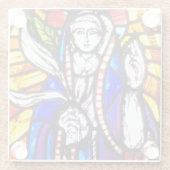 Dessous-de-verre En Verre Conception en verre tendu avec figure religieuse (Dos)