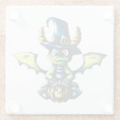 Dessous-de-verre En Verre Conception magique du dragon d'Halloween (Dos)