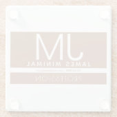 Dessous-de-verre En Verre Conception professionnelle moderne et minimale | B (Dos)